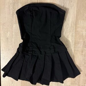 Black Strapless Dress/Unitard